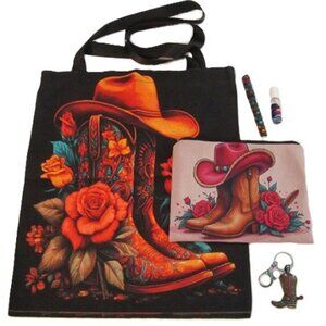 Western Tote Bags & Keychain Ink Pen Scent NEW
